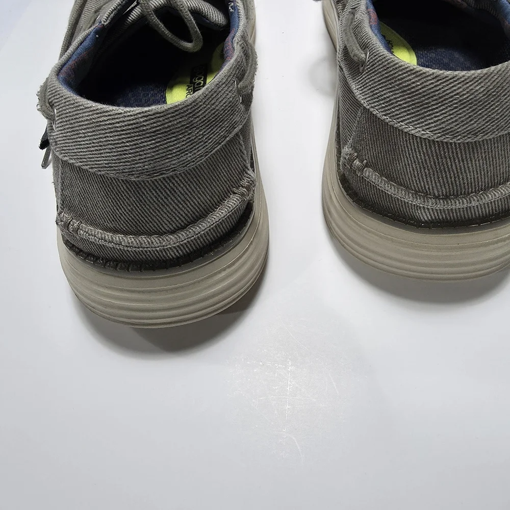 Skechers Casual Canvas Boat Shoes - Gray Size 14